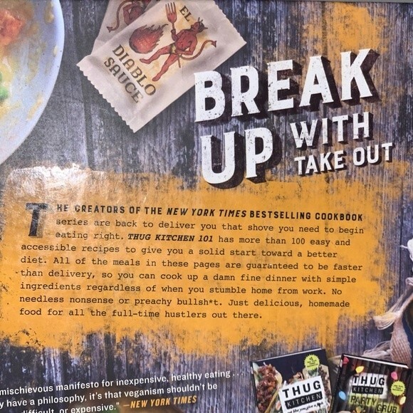 Thug Kitchen 101 Men’s Cookbook Fast as F*** Hardcover NY Times Bestseller Diet - Picture 9 of 10